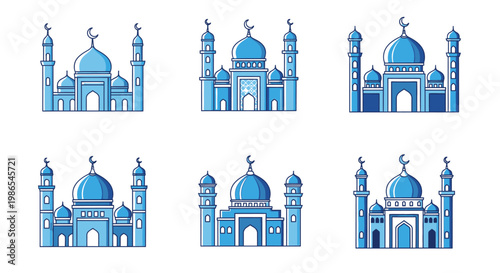 Blue Mosque Architectural Iconic Landmark Designs.