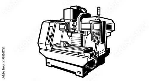 CNC Milling Machine Industrial Equipment.