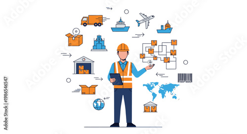 Man in orange vest and hard hat.