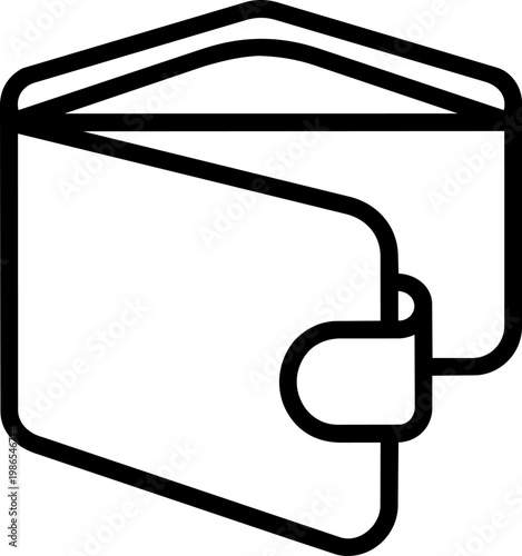 Leather Wallet Closed Side View Isolated.