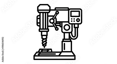 Industrial drilling machine equipment tool.