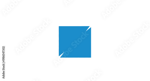 Blue Square on a plain background: A simple, geometric blue square is presented on a plain backdrop, evoking a sense of modernity and minimalist design. 