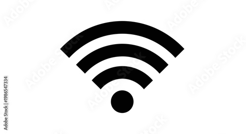 Wireless Signal Icon: A sleek, modern graphic depicts the universal symbol of wireless connectivity, essential for today's digital landscape.