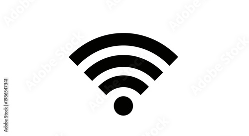 Wi-Fi Signal Icon: A clean, minimalist depiction of a Wi-Fi signal, radiating outwards. This graphic symbolizes connectivity and digital accessibility.
