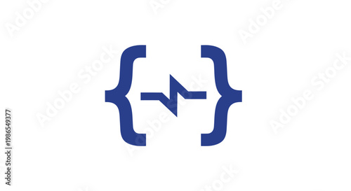 Code and Electric: An abstract symbol that represents the synergy between code and electricity, highlighting the connection between technology and power.