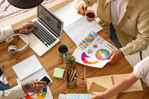 Team of graphic designers w...