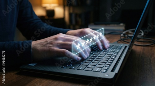 Accounting on a laptop, close-up of screen with hand with concept, accounting, account, online, administration, laptop, information