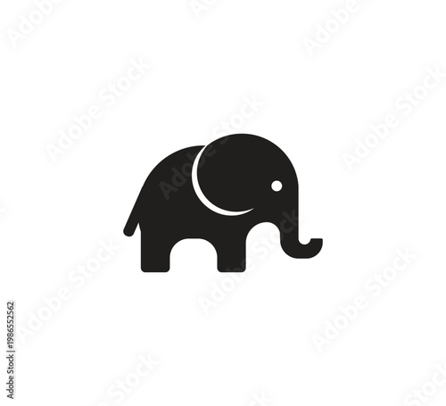 Animal Logo Elephant Modern Minimalist Wildlife Vector Design