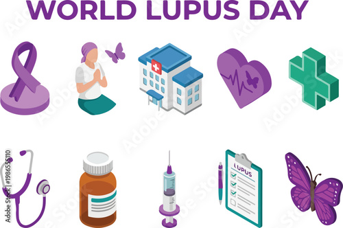 Illustrations for World Lupus Day to raise awareness and promote understanding of the disease