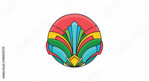 A colorful abstract egg