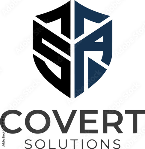 Covert Solutions Shield Logo Emblem.