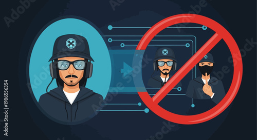 Online Security: A digital depiction illustrates the importance of online privacy and identity protection.