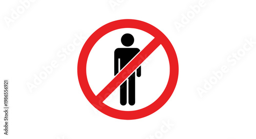 No person allowed sign symbol.