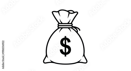 Money bag with dollar sign.