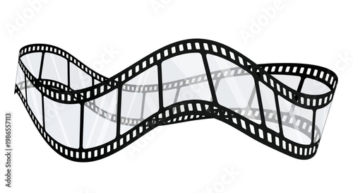 Filmstrip movie cinema film footage roll.