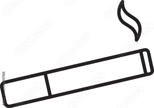 cigarette smoke line art illustration.