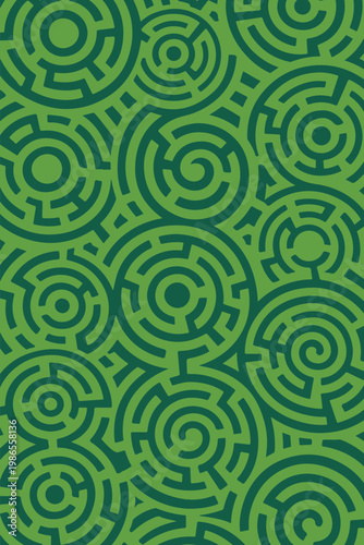 digital crop circle maze pattern background