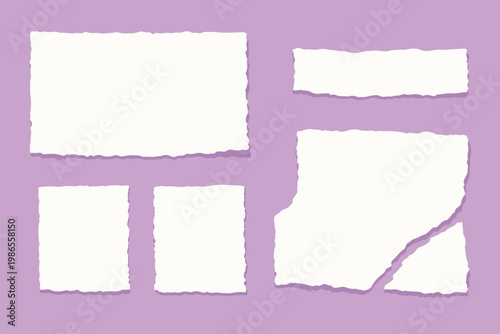 simple flat torn paper element