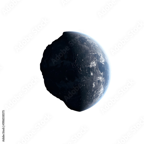 Partial view of planet earth from space with blue atsmosphereand clouds, abstract global background