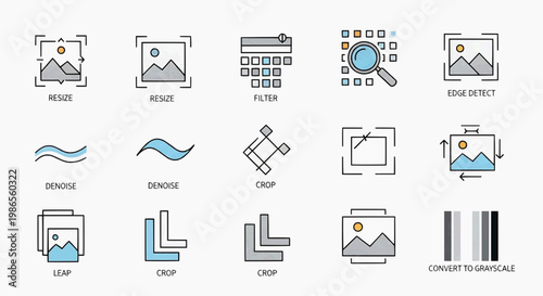 Graphic designer edits and enhances photos with various tools and filters.