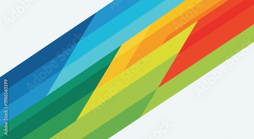 A colorful abstract image with layered diagonal stripes