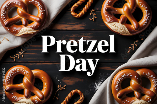 A fresh brown salted pretzel isolated on a white background looking crispy and tasty