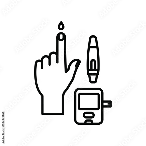 Blood Sugar Test Icon