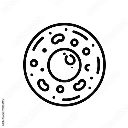 Cell structure biology outline icon