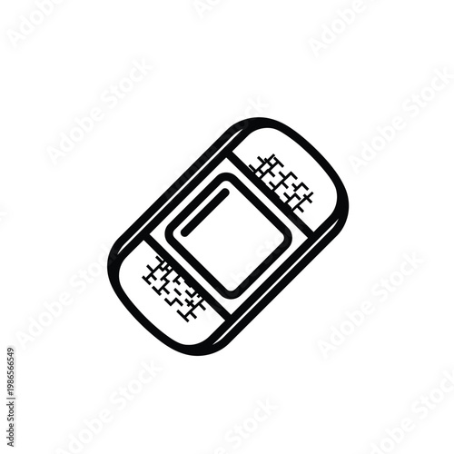 Adhesive bandage first aid outline icon