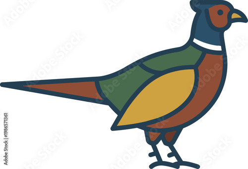 Colorful Bird Illustration Parrot Style Artwork.