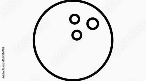 Close up Bowling ball with three finger holes.