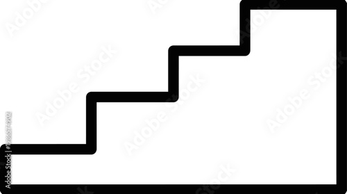 Staircase steps silhouette upward geometric form.