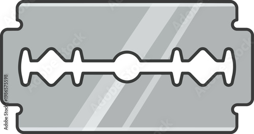 Razor blade cartridge close up detail.