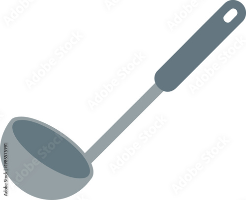 Ladle kitchen utensil isolated on white.