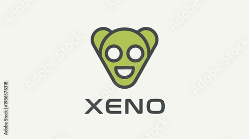 Xeno alien mask logo brand emblem.