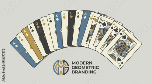 Playing Cards Fanned Display With Branding.