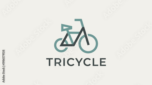 Tricycle Logo Illustration Emblem Brand Identity.