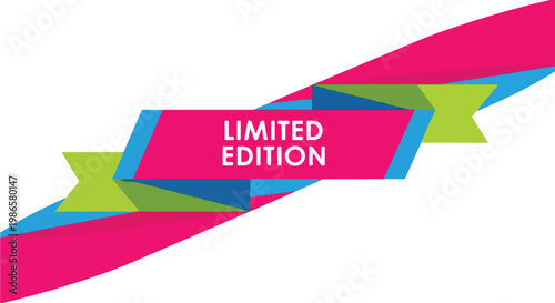 A colorful Limited Edition banner on a white background