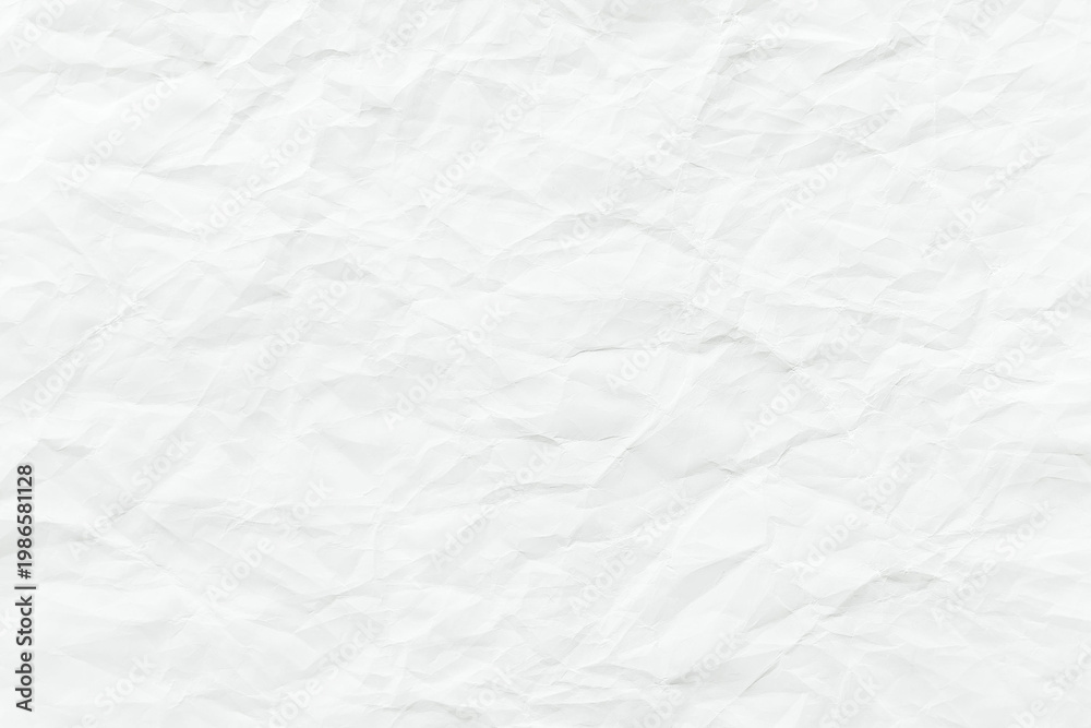 Naklejka premium Crumpled white paper texture background