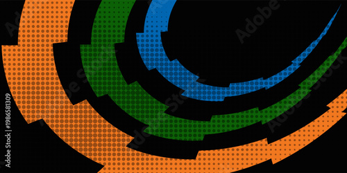 Abstract yellow and colorful sharp Background with Halftone Effect. Banner, Poster, or Sports Background for competition, football, world, championship. Scratch and Texture Elements For Design