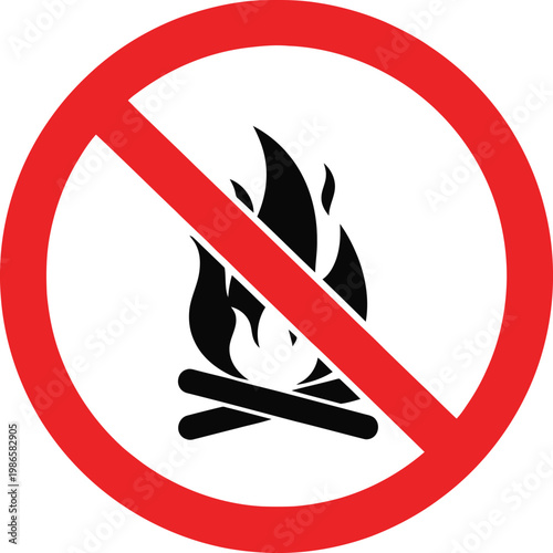No campfires allowed sign 
