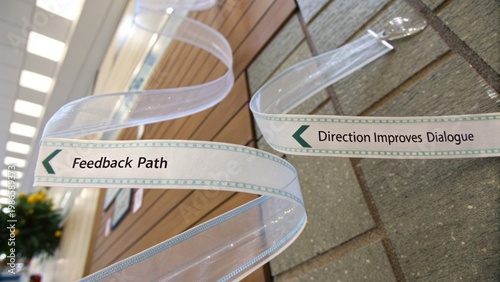 Clear Pathway Signage Representing Feedback and Direction for Effective Communication in Collaborative Spaces