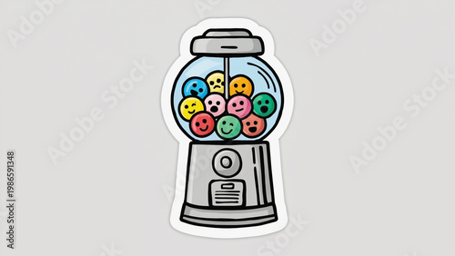 gum ball sticker illustration.ai 