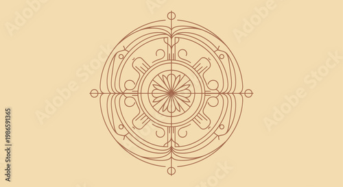 Intricate Mandala Design with Geometric and Floral Elements.