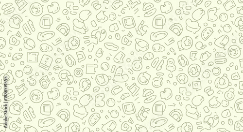 Seamless pattern of leopard spots in a light color palette.