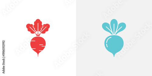 Red and blue beetroot vegetable root vegetable simple flat red