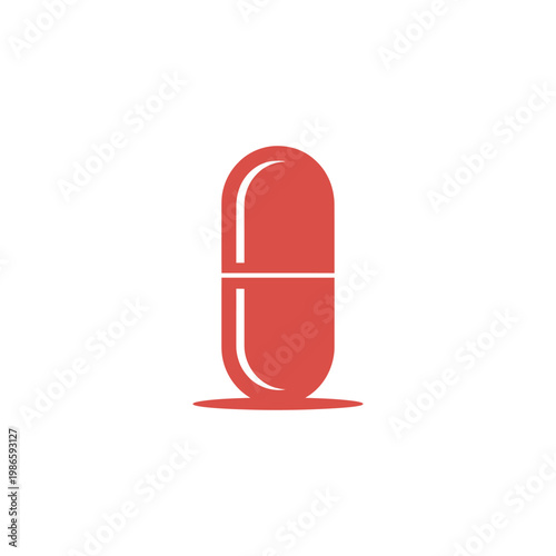 Red capsule pill medicine pharmaceutical