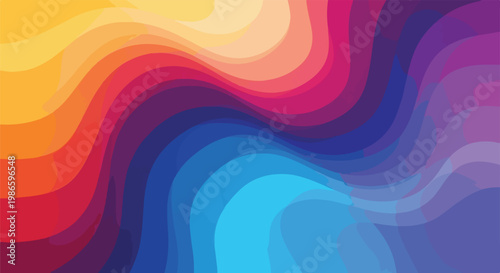 A gradient rainbow wave