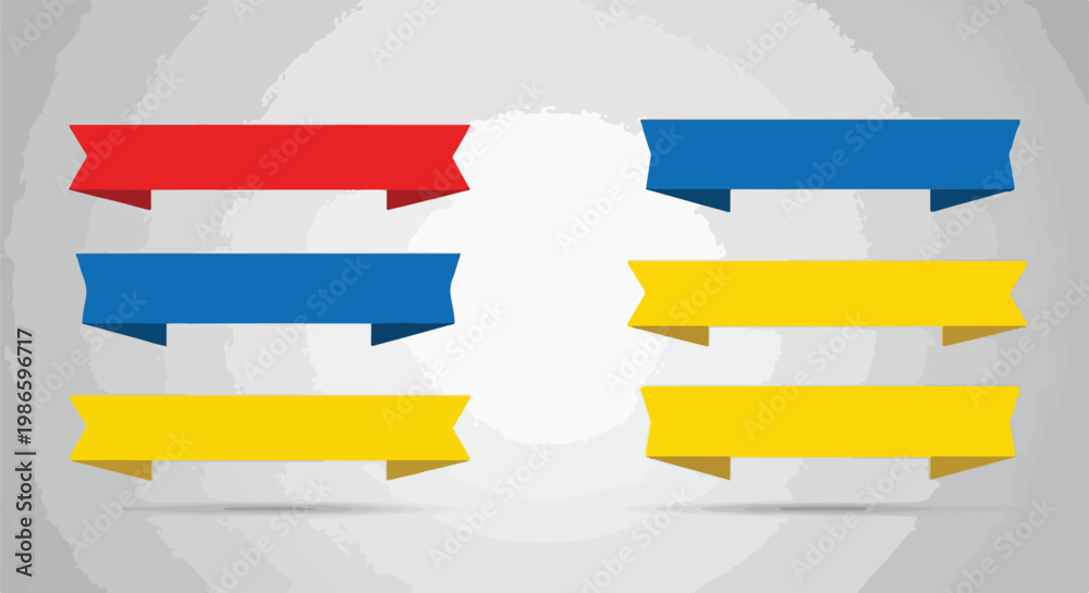 Fototapeta premium A graphic design element featuring six colorful ribbons