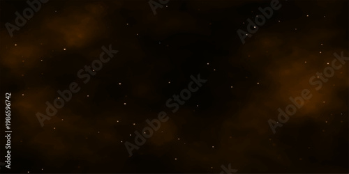 Starry night sky filled with clouds and countless shining stars in a dark space universe illustration